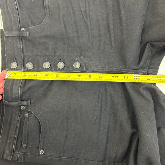 American Eagle Highest Rise Flare Leg Button Fly Jeans Black Size 16 NWT - Picture 13 of 15